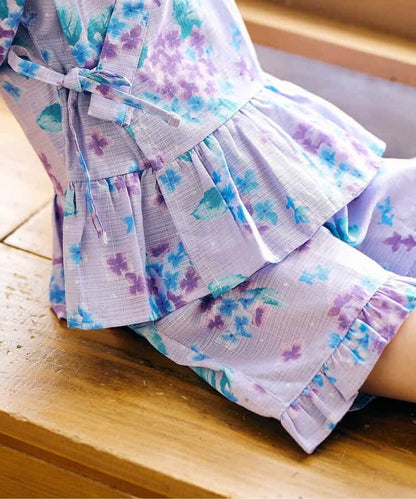 Disney Japanese children's clothing, Jinbei Japanese kimono, 100-150cm, for girls, summer, other brand children's clothing, TOPS PANTS, Japanese Summer Festival Special