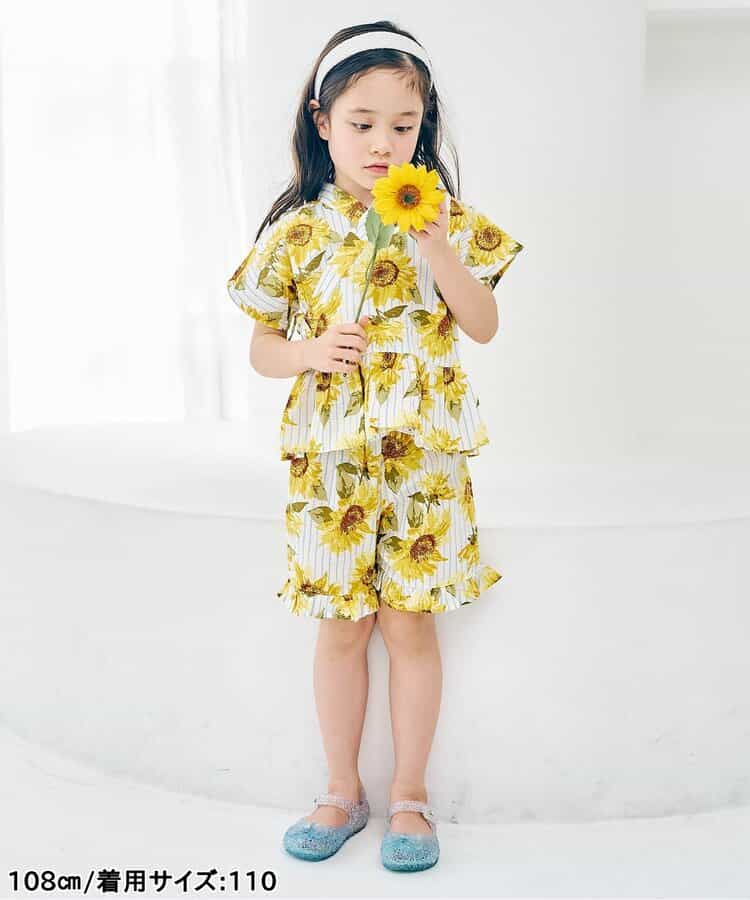 Disney Japanese children's clothing, Jinbei Japanese kimono, 100-150cm, for girls, summer, other brand children's clothing, TOPS PANTS, Japanese Summer Festival Special