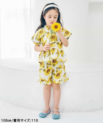 Disney Japanese children's clothing, Jinbei Japanese kimono, 100-150cm, for girls, summer, other brand children's clothing, TOPS PANTS, Japanese Summer Festival Special
