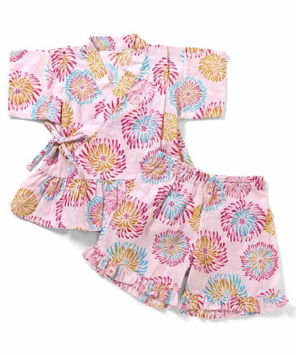 Disney Japanese children's clothing, Jinbei Japanese kimono, 100-150cm, for girls, summer, other brand children's clothing, TOPS PANTS, Japanese Summer Festival Special