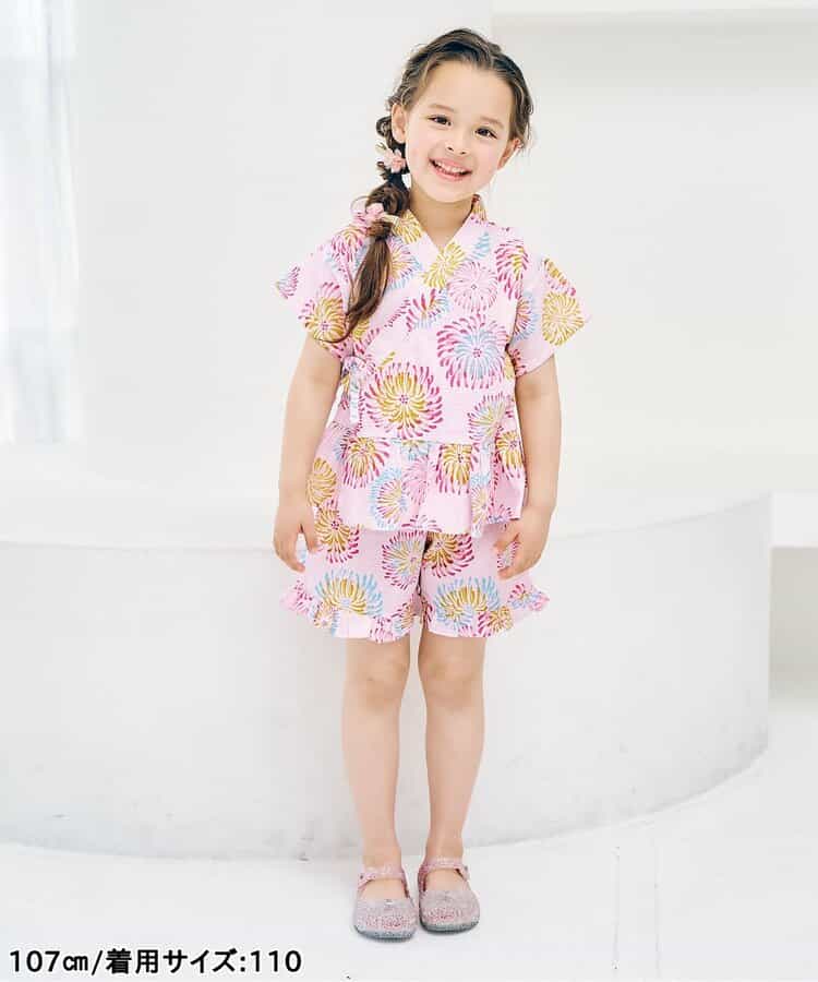 Disney Japanese children's clothing, Jinbei Japanese kimono, 100-150cm, for girls, summer, other brand children's clothing, TOPS PANTS, Japanese Summer Festival Special