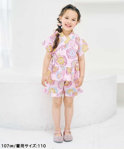 Disney Japanese children's clothing, Jinbei Japanese kimono, 100-150cm, for girls, summer, other brand children's clothing, TOPS PANTS, Japanese Summer Festival Special