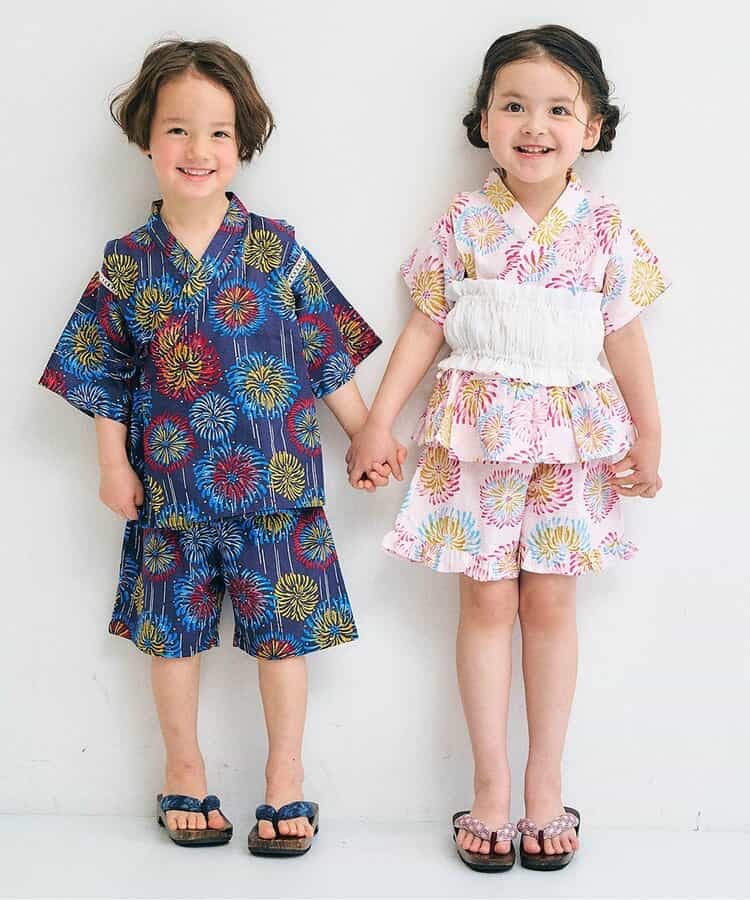 日本童裝 apres les cours 日本甚平 日本和服 80-130cm 男童款 夏季 TOPS PANTS 日本夏祭慶典特輯