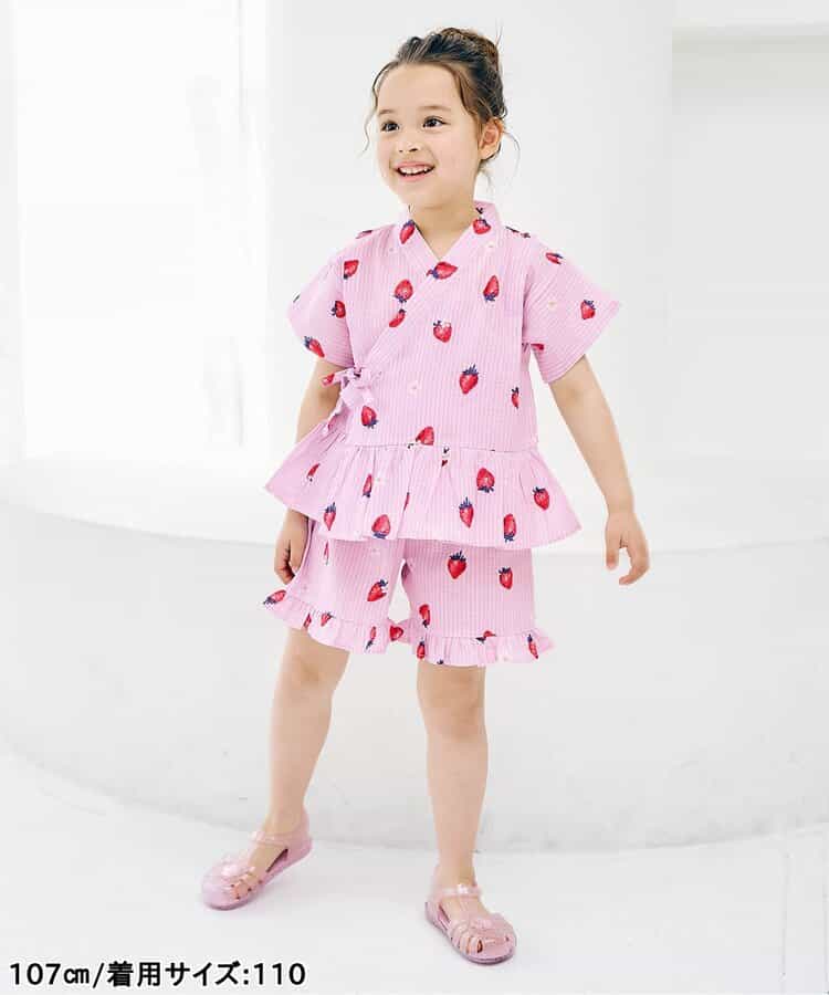 Disney Japanese children's clothing, Jinbei Japanese kimono, 100-150cm, for girls, summer, other brand children's clothing, TOPS PANTS, Japanese Summer Festival Special
