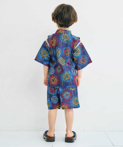日本童裝 apres les cours 日本甚平 日本和服 80-130cm 男童款 夏季 TOPS PANTS 日本夏祭慶典特輯