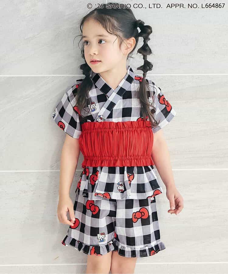 Disney Japanese children's clothing, Jinbei Japanese kimono, 100-150cm, for girls, summer, other brand children's clothing, TOPS PANTS, Japanese Summer Festival Special