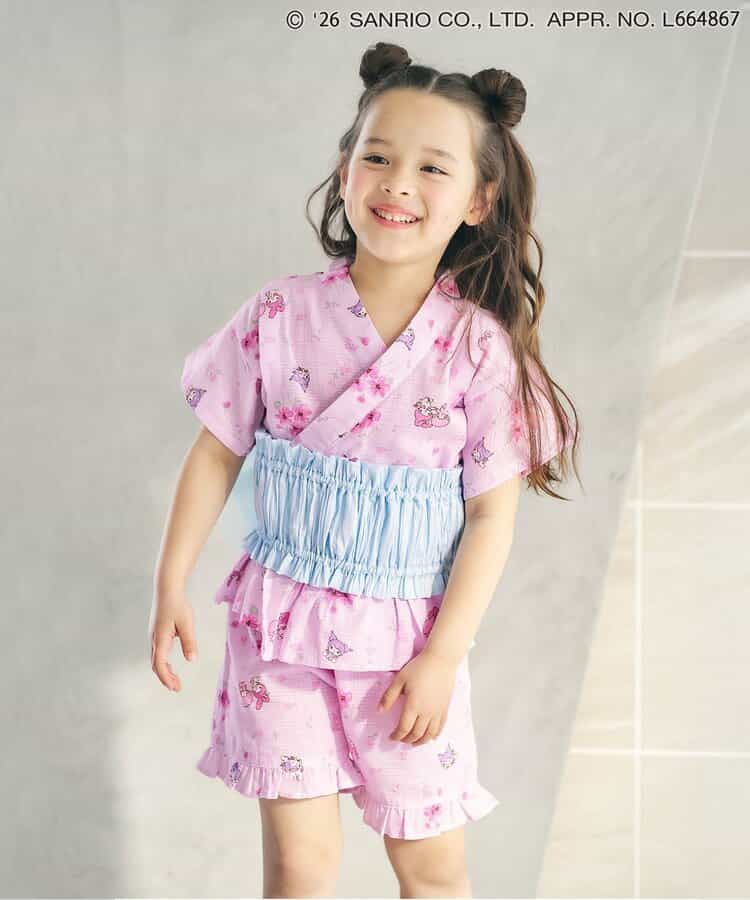 Disney Japanese children's clothing, Jinbei Japanese kimono, 100-150cm, for girls, summer, other brand children's clothing, TOPS PANTS, Japanese Summer Festival Special