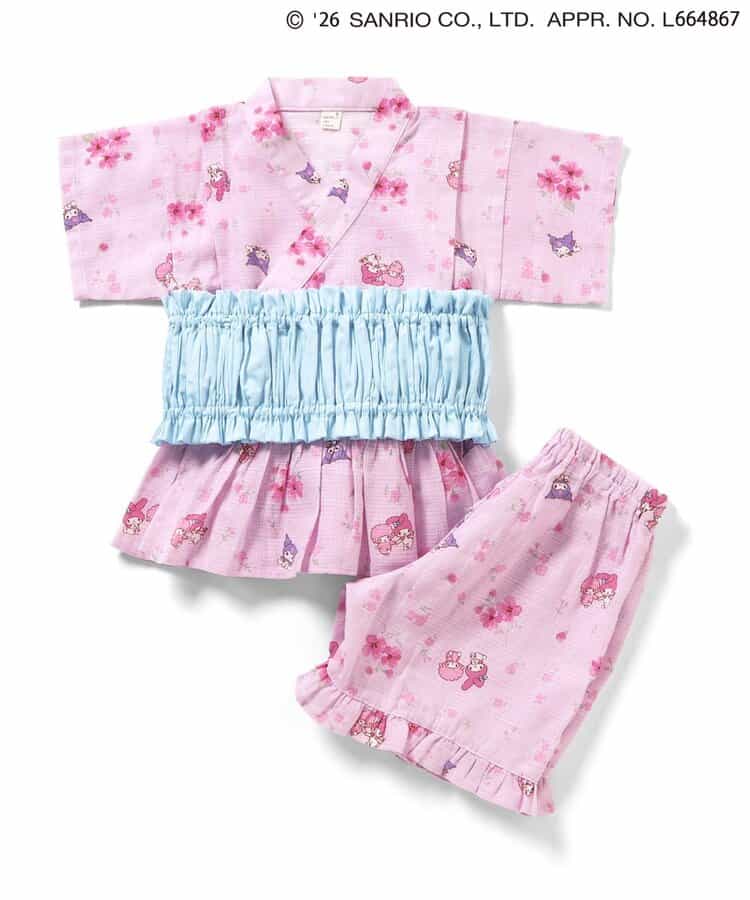 Disney Japanese children's clothing, Jinbei Japanese kimono, 100-150cm, for girls, summer, other brand children's clothing, TOPS PANTS, Japanese Summer Festival Special