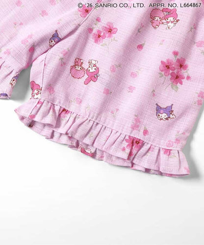Disney Japanese children's clothing, Jinbei Japanese kimono, 100-150cm, for girls, summer, other brand children's clothing, TOPS PANTS, Japanese Summer Festival Special