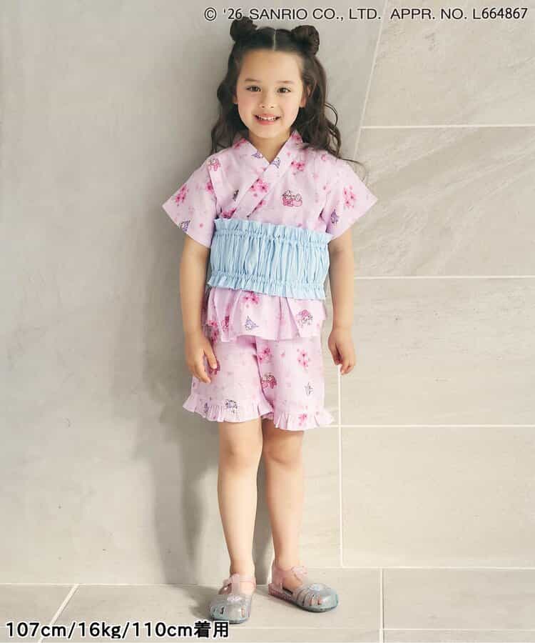 Disney Japanese children's clothing, Jinbei Japanese kimono, 100-150cm, for girls, summer, other brand children's clothing, TOPS PANTS, Japanese Summer Festival Special