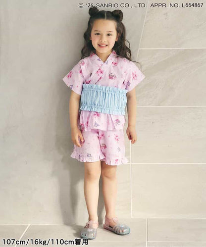 Disney Japanese children's clothing, Jinbei Japanese kimono, 100-150cm, for girls, summer, other brand children's clothing, TOPS PANTS, Japanese Summer Festival Special
