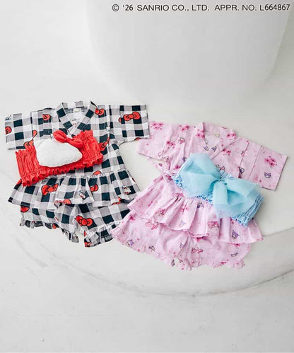 Disney Japanese children's clothing, Jinbei Japanese kimono, 100-150cm, for girls, summer, other brand children's clothing, TOPS PANTS, Japanese Summer Festival Special