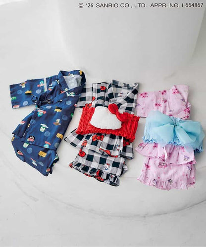 Disney Japanese children's clothing, Jinbei Japanese kimono, 100-150cm, for girls, summer, other brand children's clothing, TOPS PANTS, Japanese Summer Festival Special