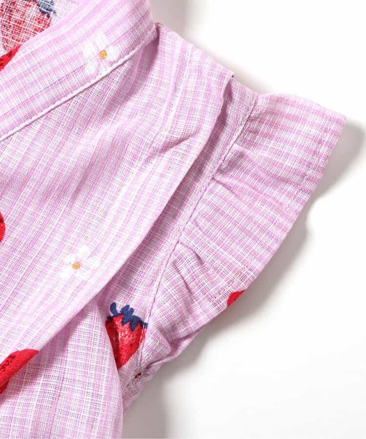 日本童裝 apres les cours 日本甚平 日本和服 70-80cm 女童款 初生嬰兒 夏季 Jumpsuit 日本夏祭慶典特輯