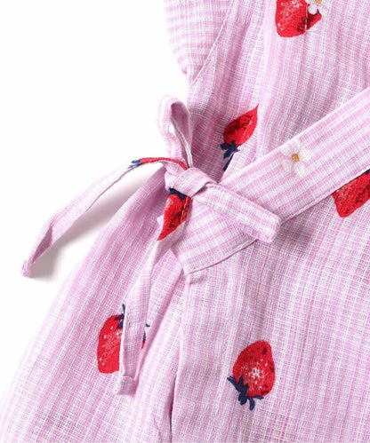 日本童裝 apres les cours 日本甚平 日本和服 70-80cm 女童款 初生嬰兒 夏季 Jumpsuit 日本夏祭慶典特輯