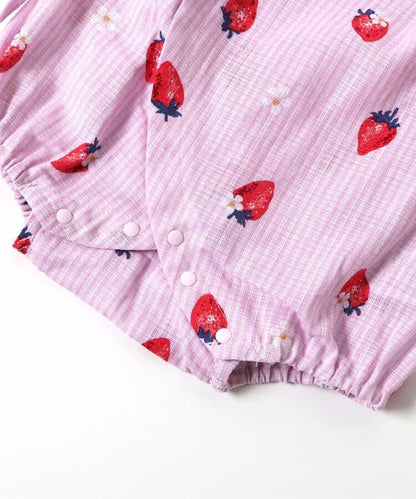 日本童裝 apres les cours 日本甚平 日本和服 70-80cm 女童款 初生嬰兒 夏季 Jumpsuit 日本夏祭慶典特輯