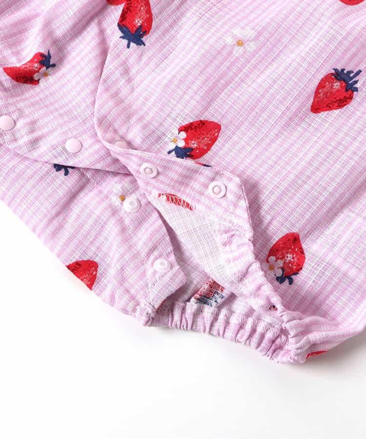 日本童裝 apres les cours 日本甚平 日本和服 70-80cm 女童款 初生嬰兒 夏季 Jumpsuit 日本夏祭慶典特輯