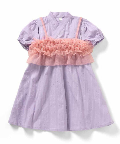 Disney Japanese children's clothing, Jinbei Japanese kimono, 100-150cm, for girls, summer, other brand children's clothing, TOPS PANTS, Japanese Summer Festival Special