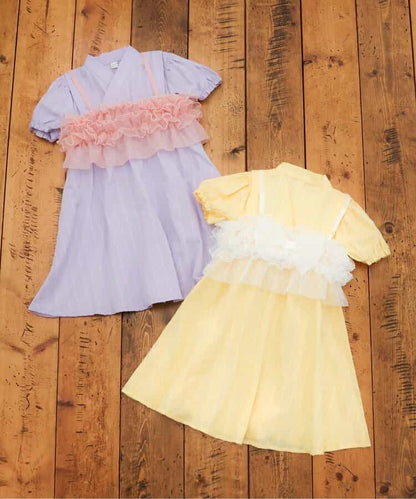 Disney Japanese children's clothing, Jinbei Japanese kimono, 100-150cm, for girls, summer, other brand children's clothing, TOPS PANTS, Japanese Summer Festival Special