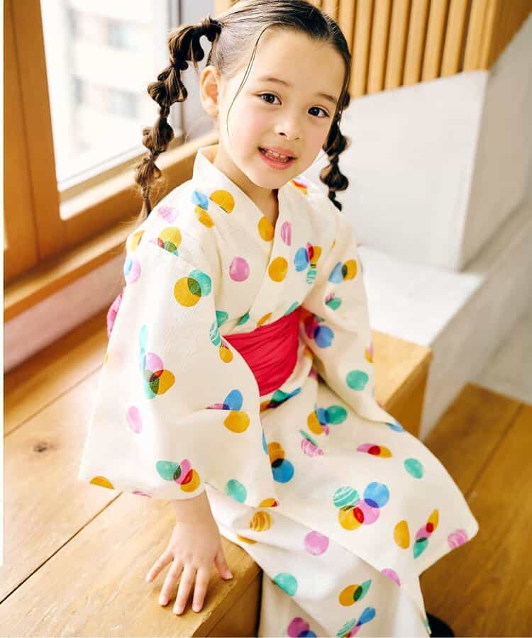 Disney Japanese children's clothing, Jinbei Japanese kimono, 100-150cm, for girls, summer, other brand children's clothing, TOPS PANTS, Japanese Summer Festival Special