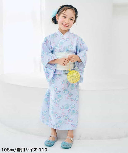 Disney Japanese children's clothing, Jinbei Japanese kimono, 100-150cm, for girls, summer, other brand children's clothing, TOPS PANTS, Japanese Summer Festival Special