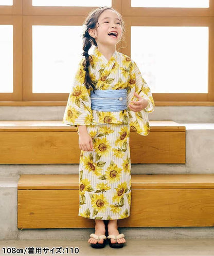 Disney Japanese children's clothing, Jinbei Japanese kimono, 100-150cm, for girls, summer, other brand children's clothing, TOPS PANTS, Japanese Summer Festival Special