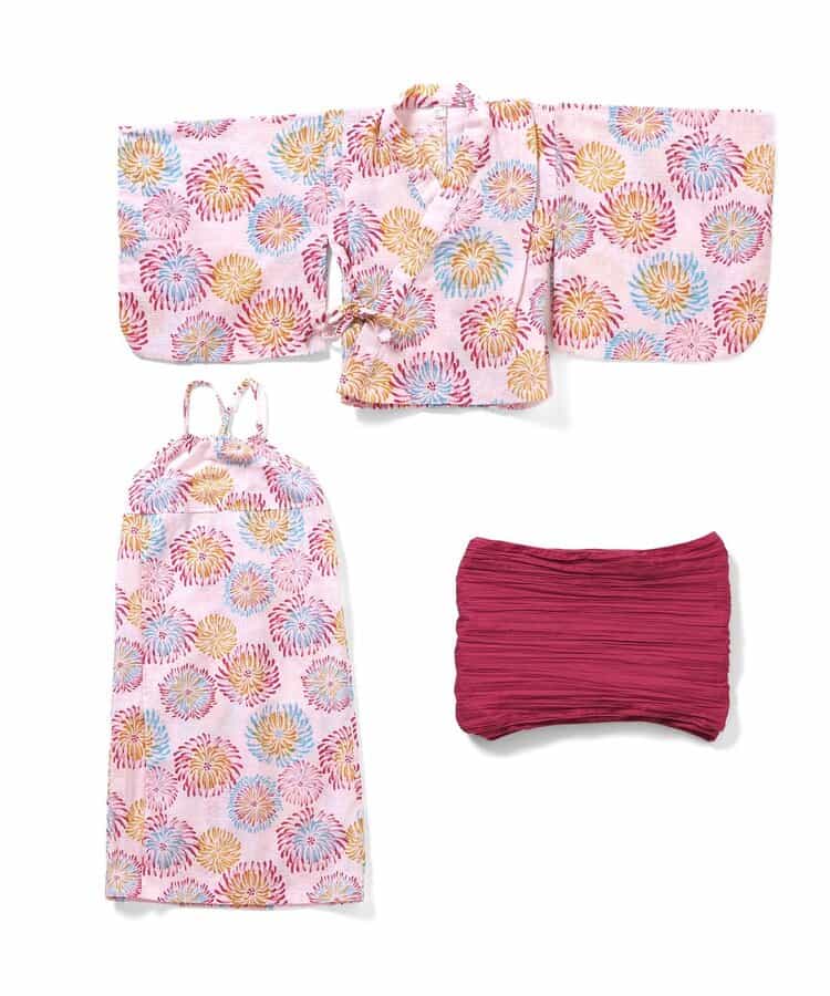 Disney Japanese children's clothing, Jinbei Japanese kimono, 100-150cm, for girls, summer, other brand children's clothing, TOPS PANTS, Japanese Summer Festival Special