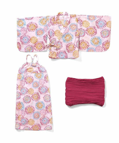 Disney Japanese children's clothing, Jinbei Japanese kimono, 100-150cm, for girls, summer, other brand children's clothing, TOPS PANTS, Japanese Summer Festival Special