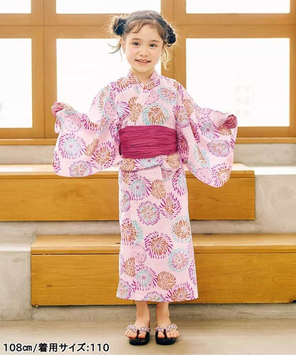 Disney Japanese children's clothing, Jinbei Japanese kimono, 100-150cm, for girls, summer, other brand children's clothing, TOPS PANTS, Japanese Summer Festival Special