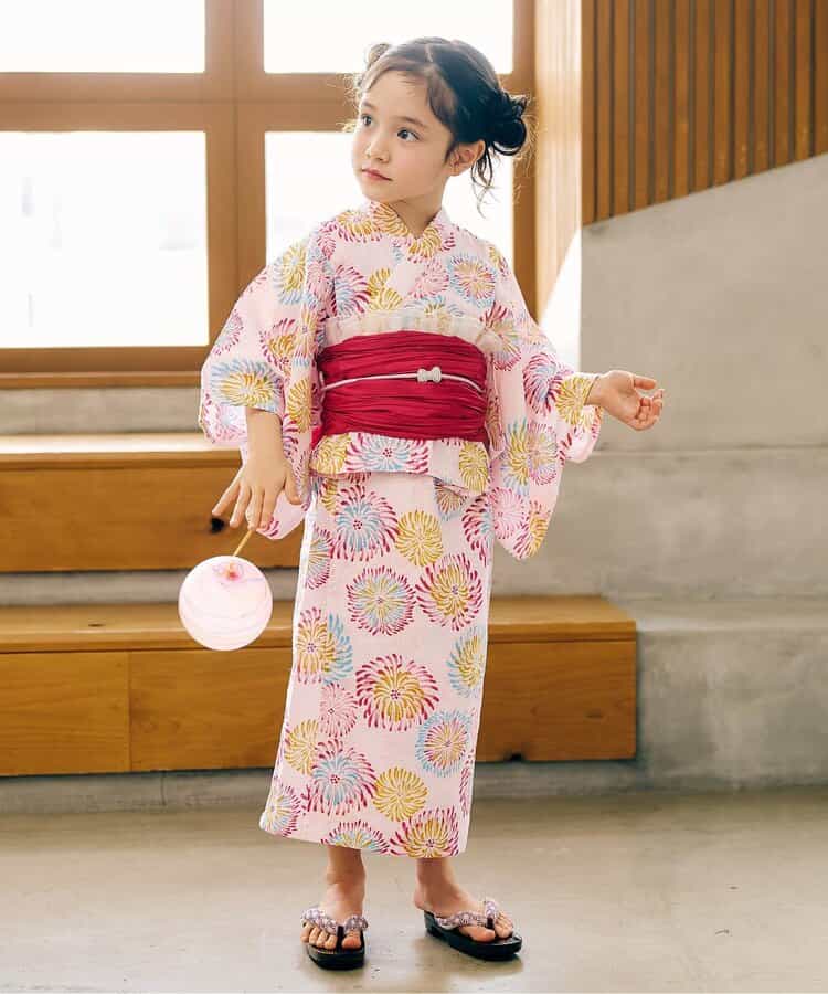 Disney Japanese children's clothing, Jinbei Japanese kimono, 100-150cm, for girls, summer, other brand children's clothing, TOPS PANTS, Japanese Summer Festival Special