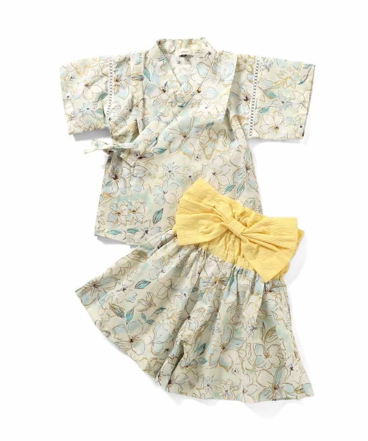 Disney Japanese children's clothing, Jinbei Japanese kimono, 100-150cm, for girls, summer, other brand children's clothing, TOPS PANTS, Japanese Summer Festival Special