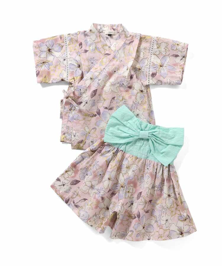 Disney Japanese children's clothing, Jinbei Japanese kimono, 100-150cm, for girls, summer, other brand children's clothing, TOPS PANTS, Japanese Summer Festival Special