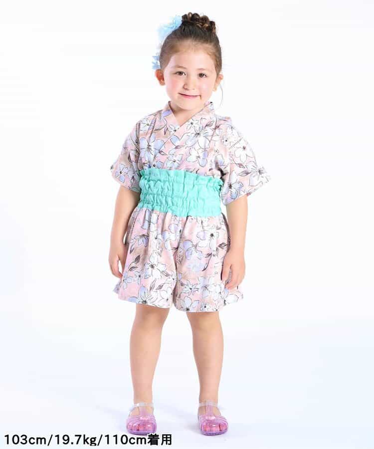 Disney Japanese children's clothing, Jinbei Japanese kimono, 100-150cm, for girls, summer, other brand children's clothing, TOPS PANTS, Japanese Summer Festival Special