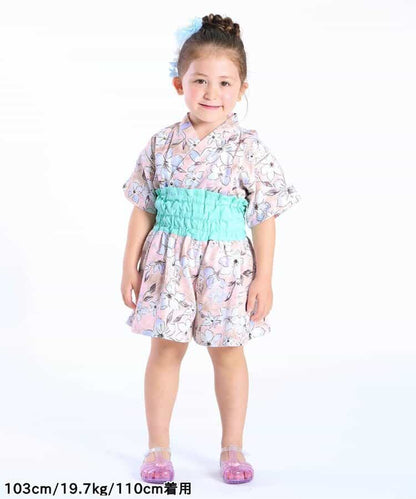 Disney Japanese children's clothing, Jinbei Japanese kimono, 100-150cm, for girls, summer, other brand children's clothing, TOPS PANTS, Japanese Summer Festival Special