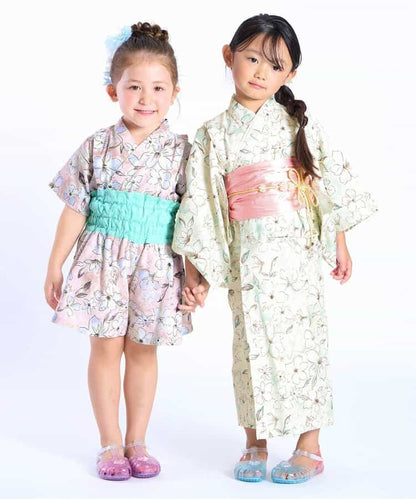 Disney Japanese children's clothing, Jinbei Japanese kimono, 100-150cm, for girls, summer, other brand children's clothing, TOPS PANTS, Japanese Summer Festival Special
