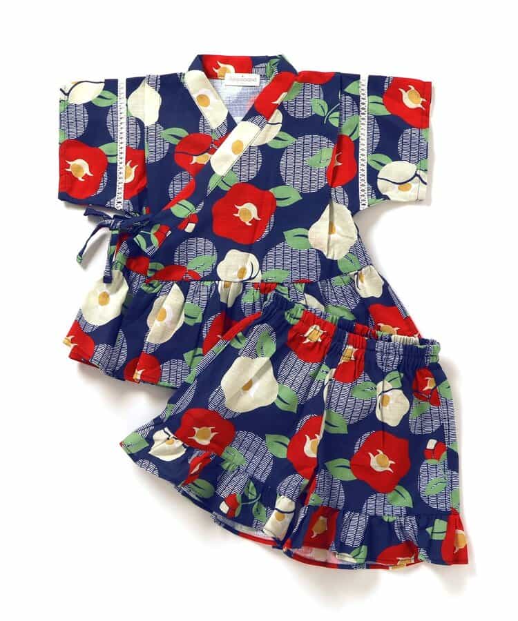 Disney Japanese children's clothing, Jinbei Japanese kimono, 100-150cm, for girls, summer, other brand children's clothing, TOPS PANTS, Japanese Summer Festival Special