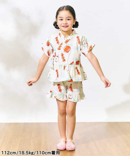 Disney Japanese children's clothing, Jinbei Japanese kimono, 100-150cm, for girls, summer, other brand children's clothing, TOPS PANTS, Japanese Summer Festival Special