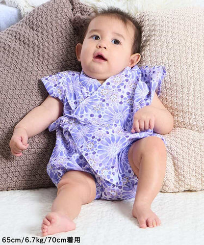 日本童裝 Ampersand 日本甚平 日本和服 70-80cm 女童款 夏季 初生嬰兒 其他品牌童裝 Jumpsuit 日本夏祭慶典特輯