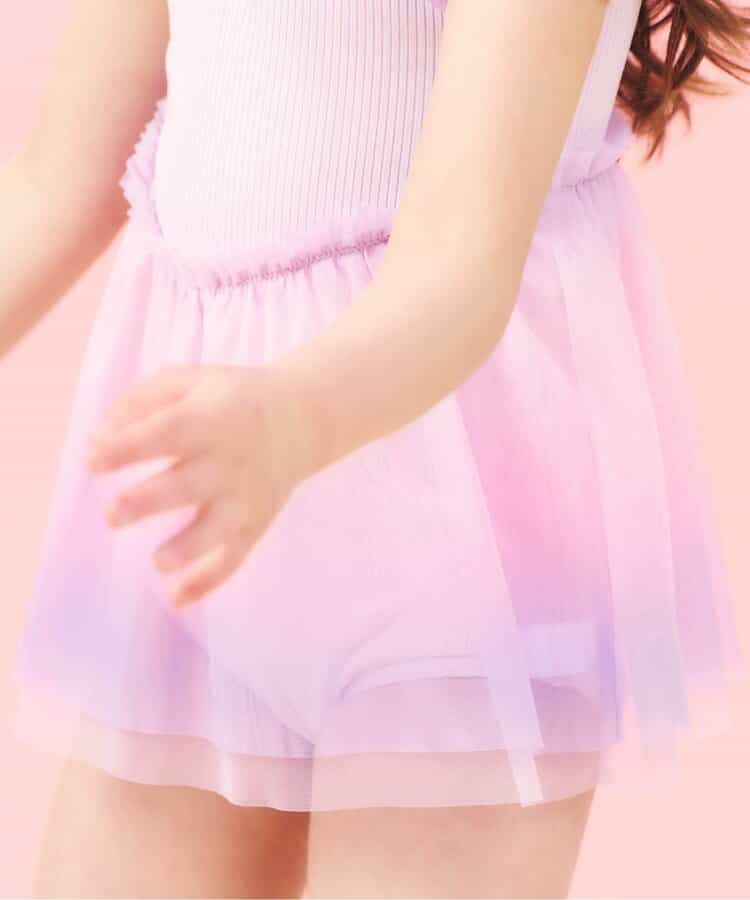 日本童裝 apres les cours 網紗連體泳衣 80-140cm 女童款 夏季 夏日玩水泳衣特輯