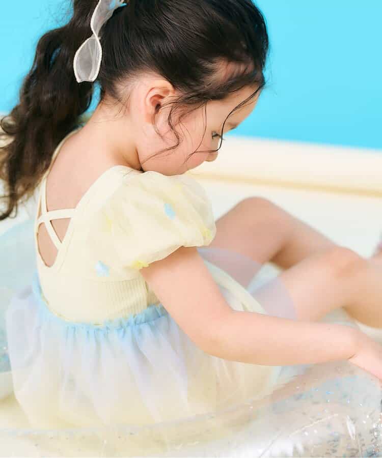 日本童裝 apres les cours 網紗連體泳衣 80-140cm 女童款 夏季 夏日玩水泳衣特輯