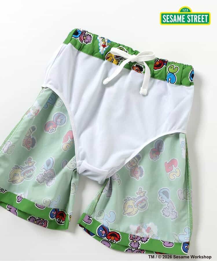 日本童裝 BREEZE x SESAME STREET 防UV 沙灘泳褲 80-140cm 男童款 夏季 PANTS 夏日玩水泳衣特輯