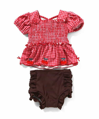 日本童裝 Ampersand 泳衣兩件套裝 80-140cm 女童款 夏季 夏日玩水泳衣特輯