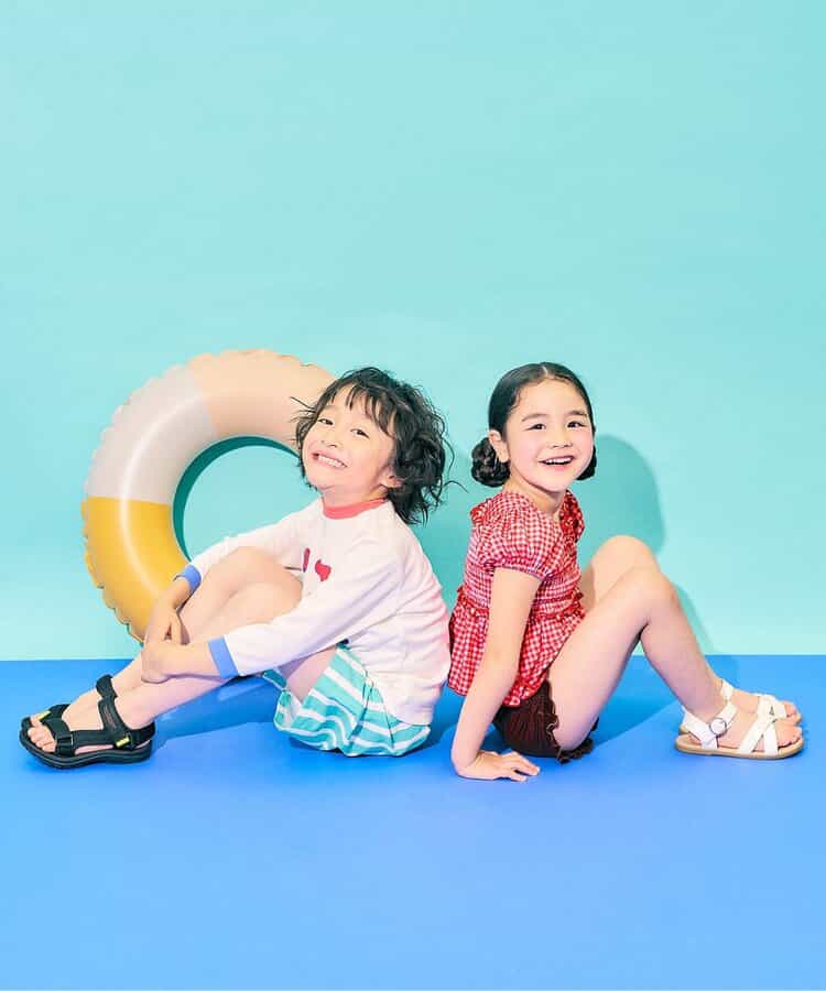 日本童裝 Ampersand 泳衣兩件套裝 80-140cm 女童款 夏季 夏日玩水泳衣特輯
