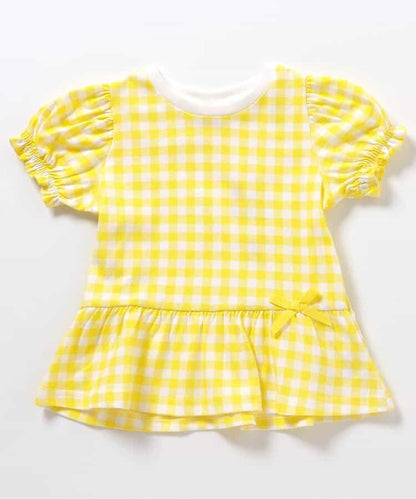 日本童裝 apres les cours 荷葉邊泡泡袖上衣 80-140cm 女童款 夏季 TOPS