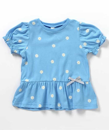 日本童裝 apres les cours 荷葉邊泡泡袖上衣 80-140cm 女童款 夏季 TOPS