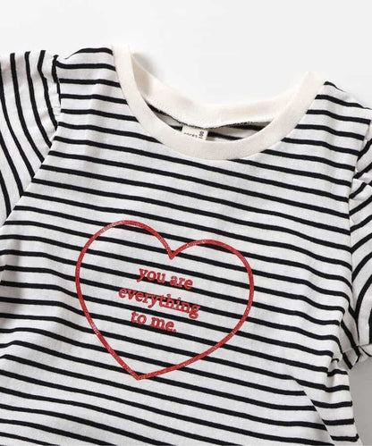 日本童裝 apres les cours 荷葉邊泡泡袖上衣 80-140cm 女童款 夏季 TOPS