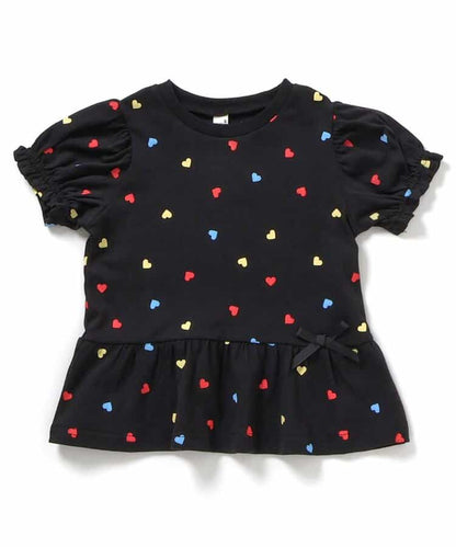 日本童裝 apres les cours 荷葉邊泡泡袖上衣 80-140cm 女童款 夏季 TOPS