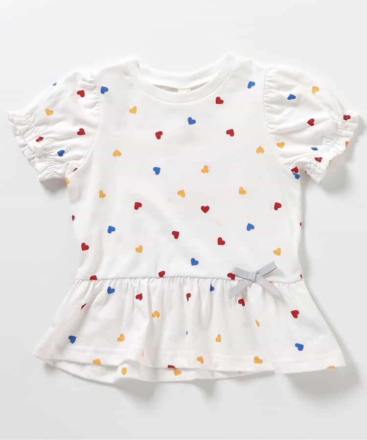 日本童裝 apres les cours 荷葉邊泡泡袖上衣 80-140cm 女童款 夏季 TOPS