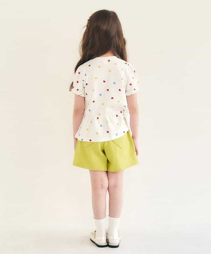 日本童裝 apres les cours 荷葉邊泡泡袖上衣 80-140cm 女童款 夏季 TOPS