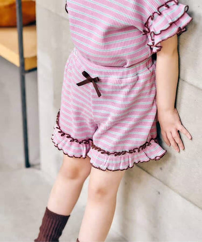 日本童裝 apres les cours 華夫格短褲 80-140cm 女童款 夏季 PANTS